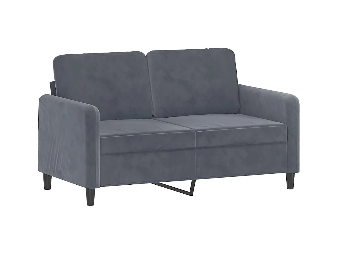 2-Sitzer-Sofa Dunkelgrau 120 cm Samt