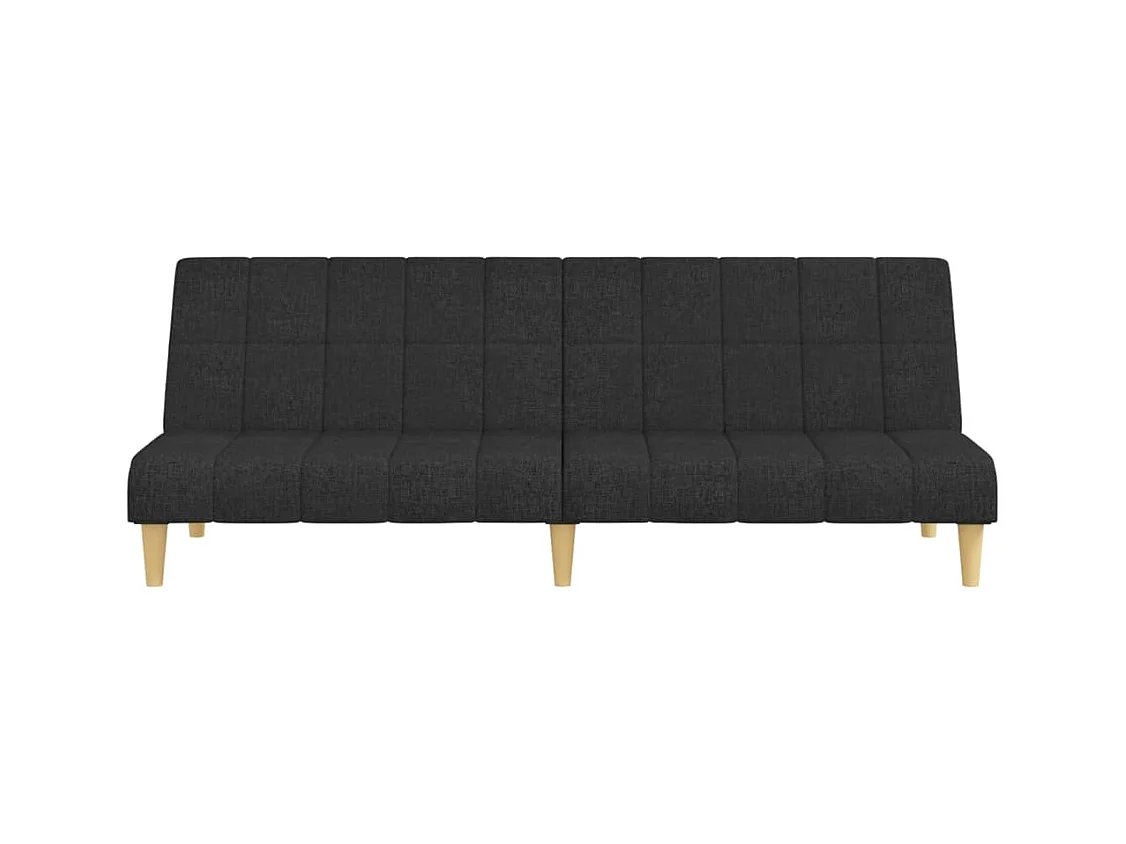 Slaapbank 2-zits stof zwart