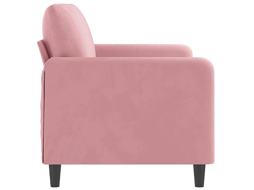 Tweezitsbank 140 cm fluweel roze