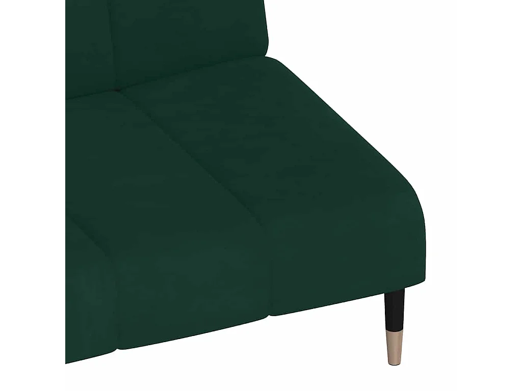 Schlafsofa 2-Sitzer Dunkelgrün Samt