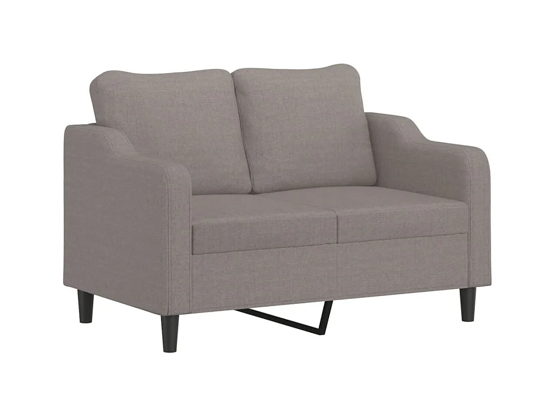 3-delige Loungeset met kussens stof taupe