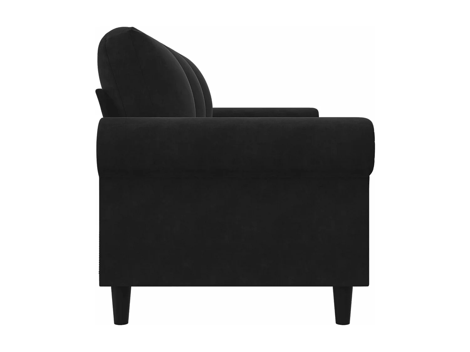 3-Sitzer-Sofa Schwarz 180 cm Samt