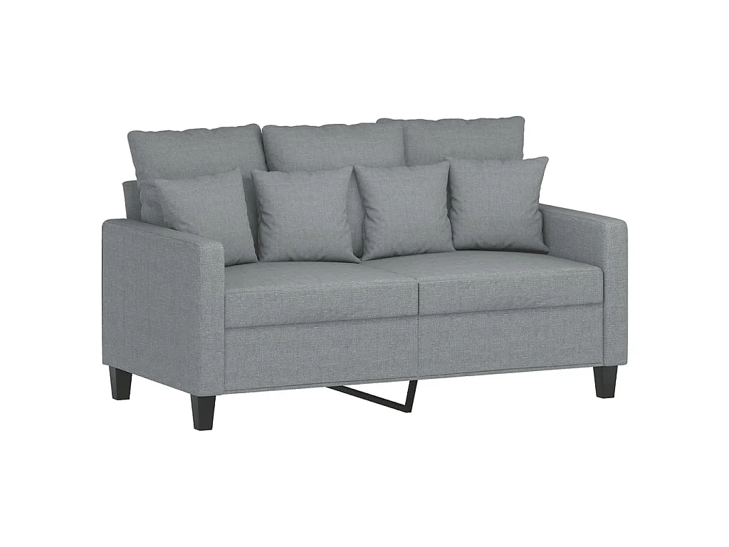Ensemble de canapés 4 pcs coussins gris clair tissu