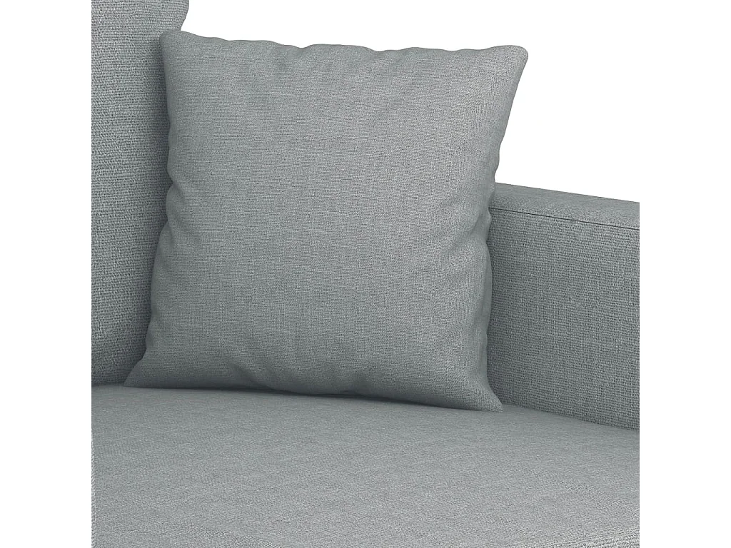 Ensemble de canapés 4 pcs coussins gris clair tissu