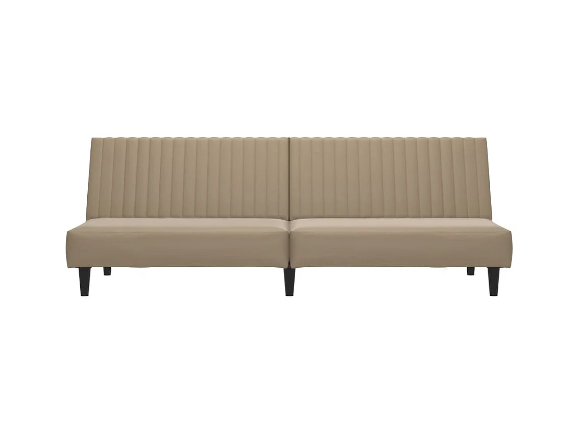 Canapé-lit 2 places cappuccino similicuir