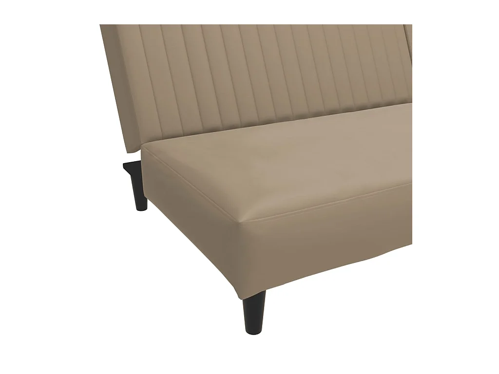 Canapé-lit 2 places cappuccino similicuir