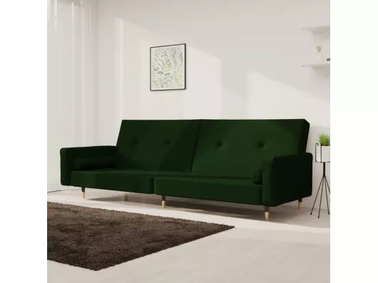 Kauf Unique Schlafsofa 2-Sitzer mit 2 Kissen Dunkelgrün Samt