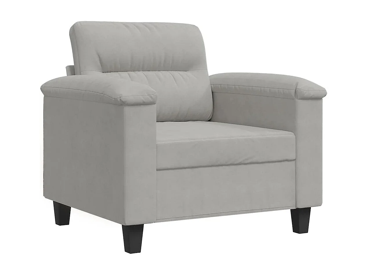 Sessel Hellgrau 60 cm Mikrofasergewebe