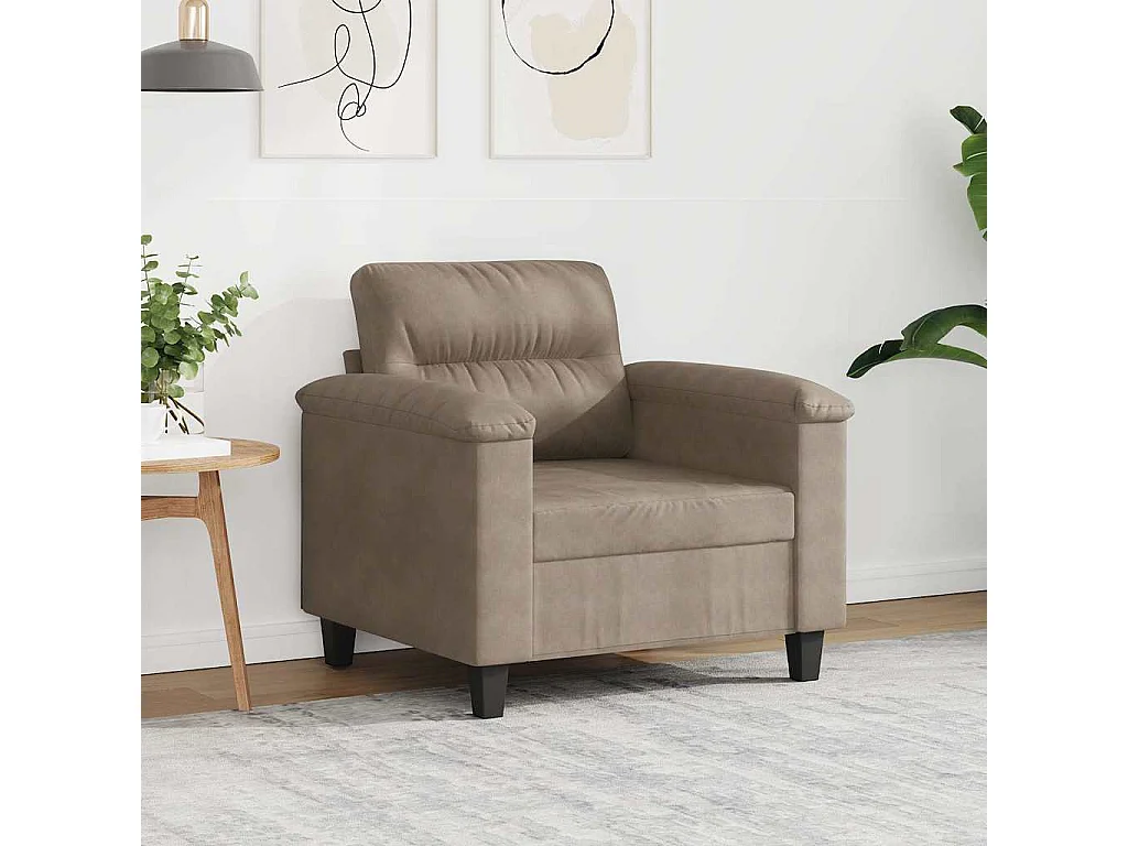 Chaise de canapé Taupe 60 cm Tissu microfibre