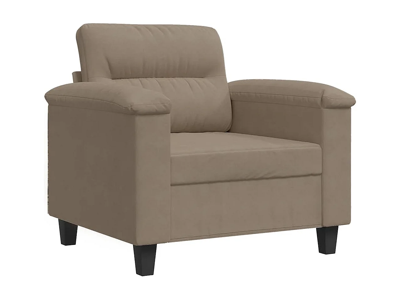 Chaise de canapé Taupe 60 cm Tissu microfibre