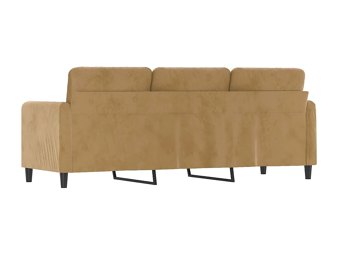 3-Sitzer-Sofa Braun 180 cm Samt