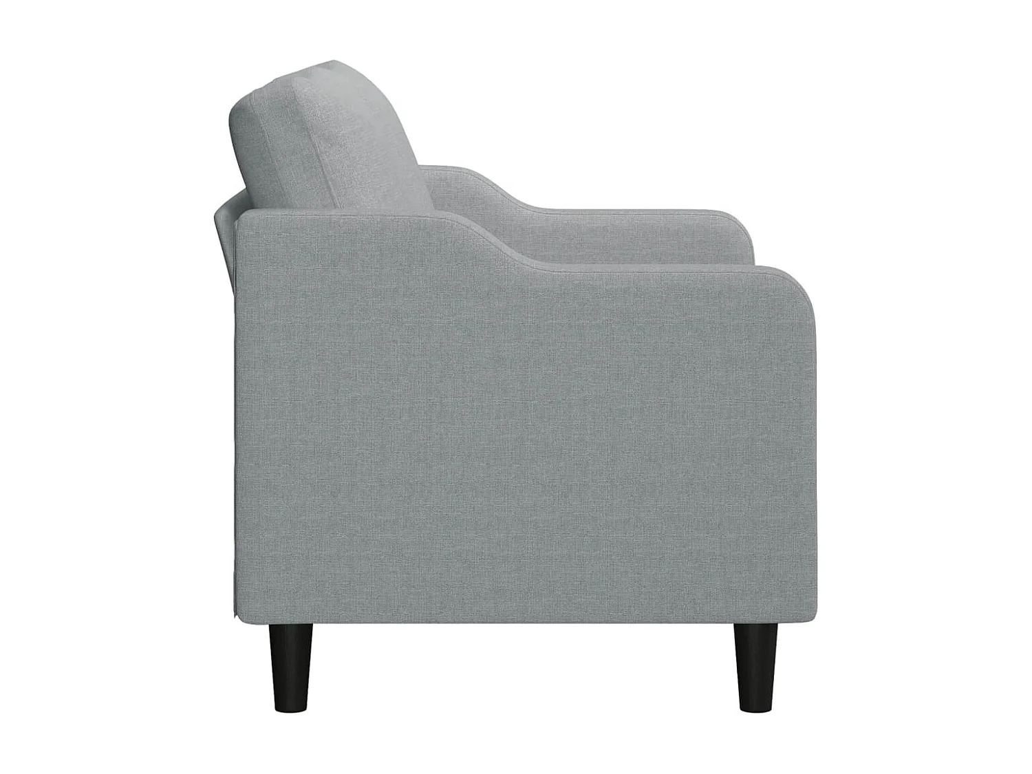 Sofá de 2 plazas de tela gris claro 120 cm