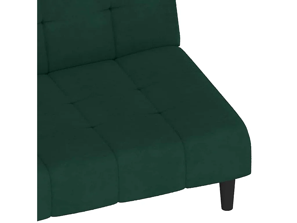 Sofá cama de 2 plazas terciopelo verde oscuro