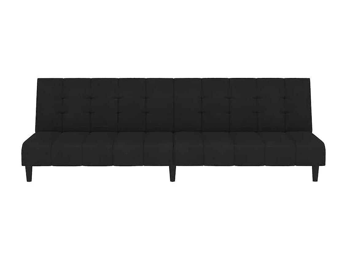 Canapé-lit 2 places noir velours