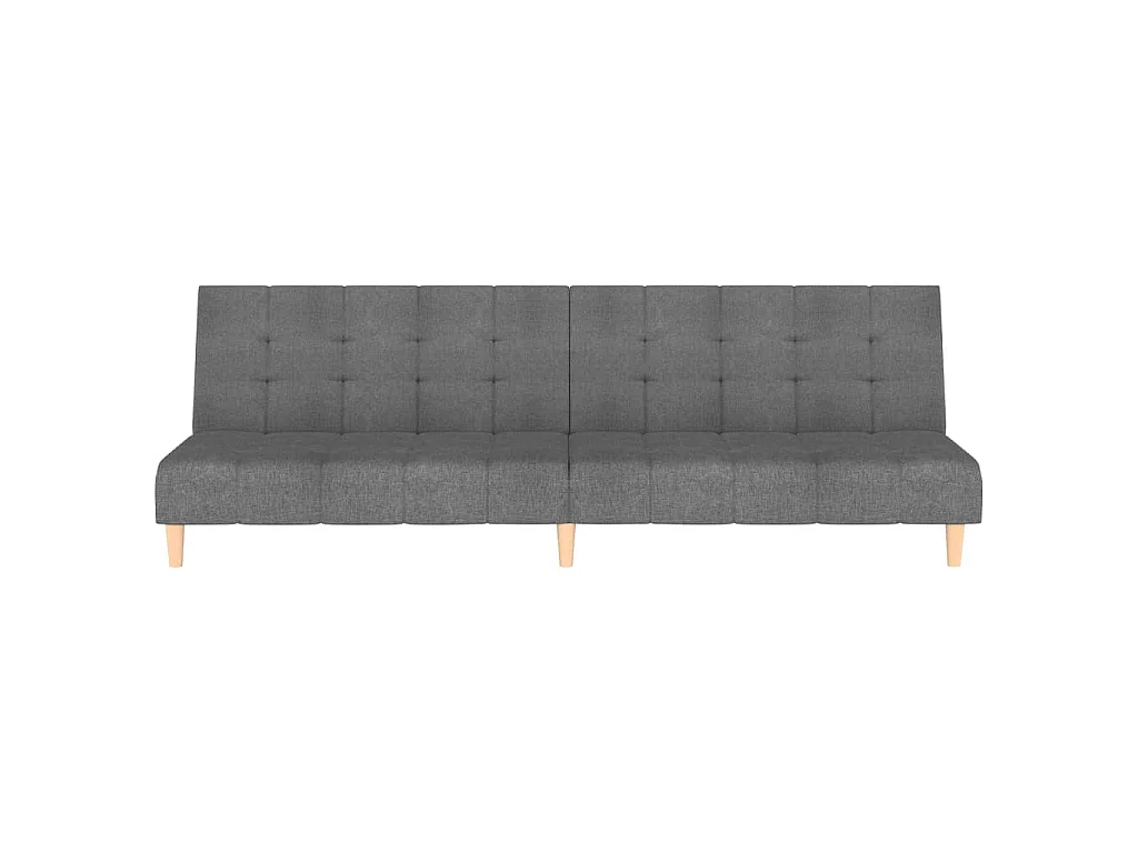 Canapé-lit à 2 places gris clair tissu