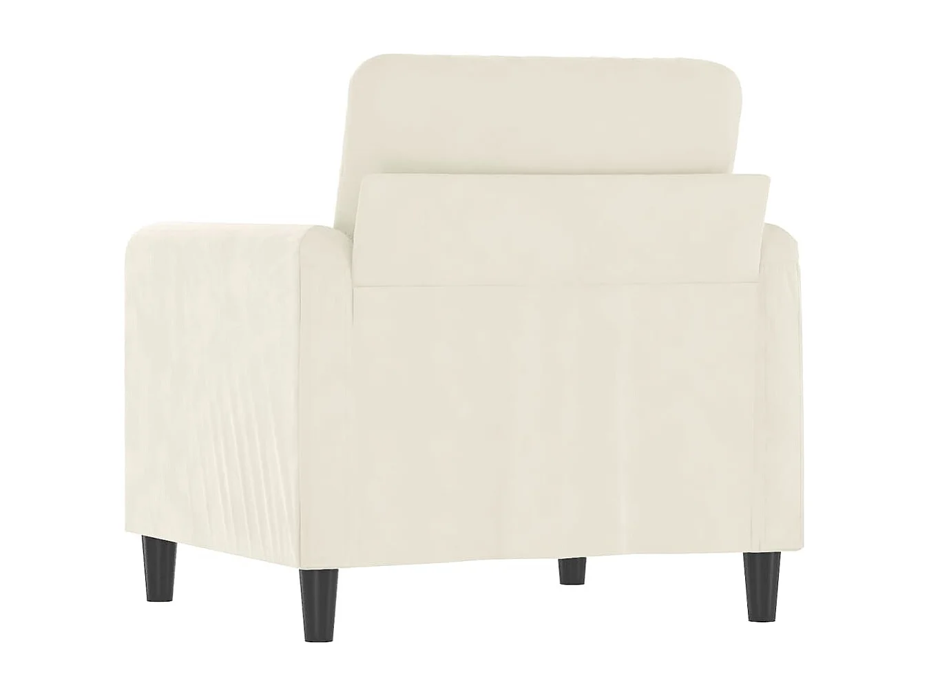 Fauteuil 60 cm fluweel crèmekleurig