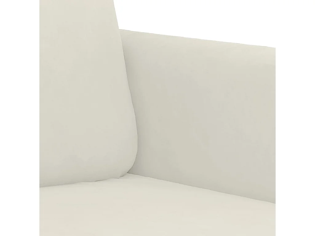 Sillón de terciopelo color crema 60 cm