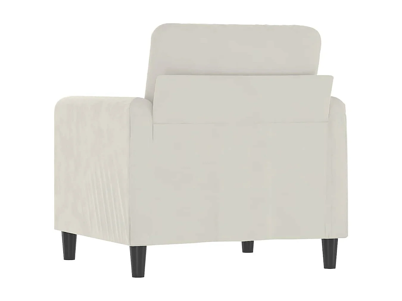 Fauteuil Crème 60 cm Velours
