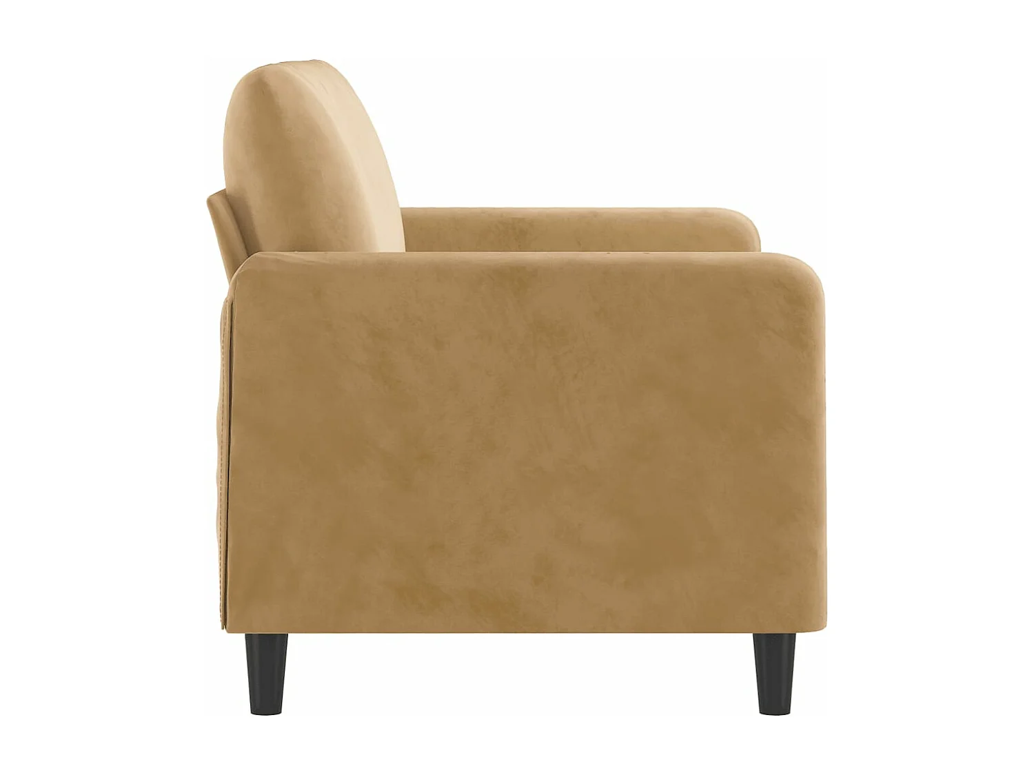 Tweezitsbank 120 cm fluweel bruin