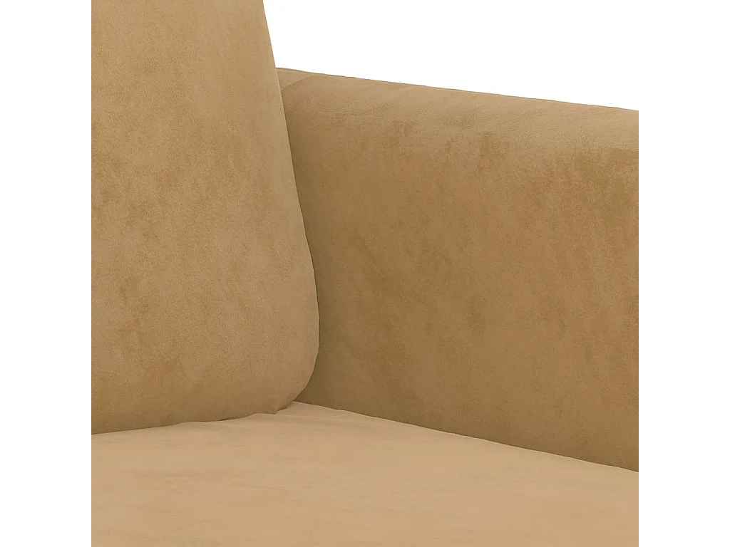 Tweezitsbank 120 cm fluweel bruin