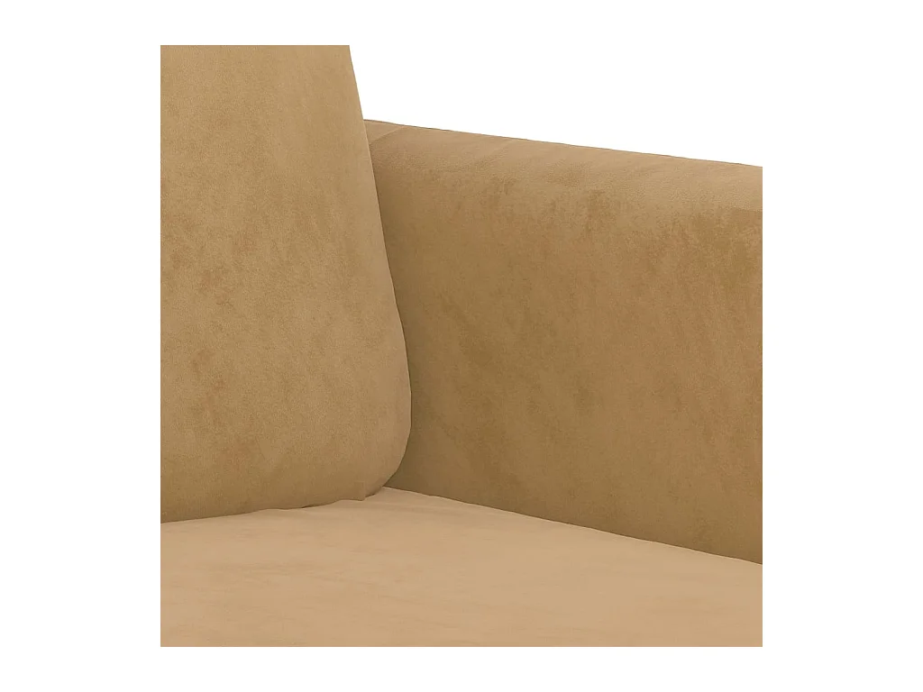 Canapé à 2 places Marron 120 cm Velours