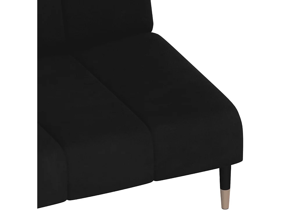 Schlafsofa 2-Sitzer Schwarz Samt