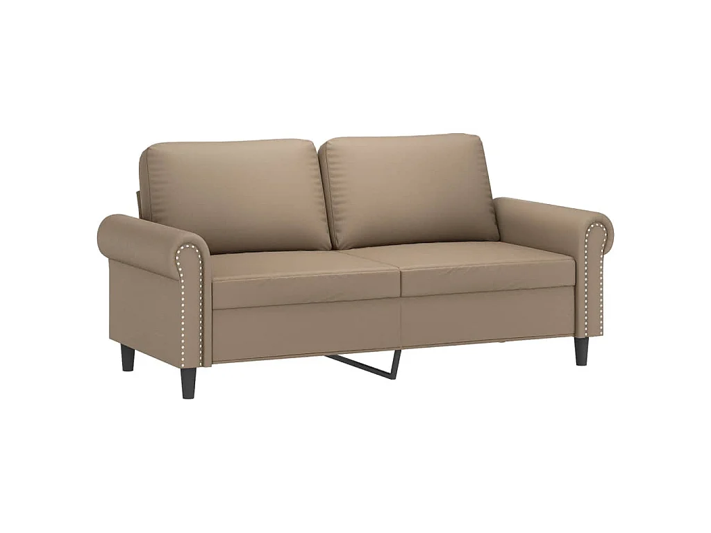 Ensemble de canapés 2 pcs avec coussins Cappuccino Similicuir