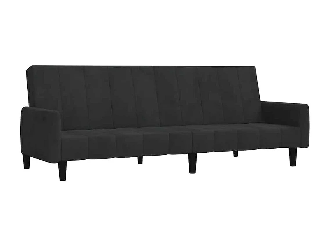 Sofá cama de 2 plazas terciopelo negro