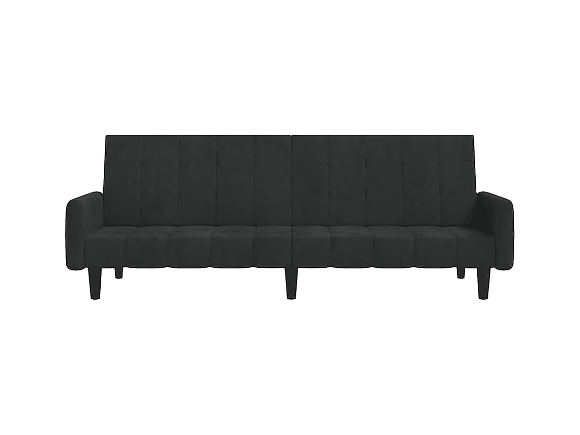 Sofá cama de 2 plazas terciopelo negro