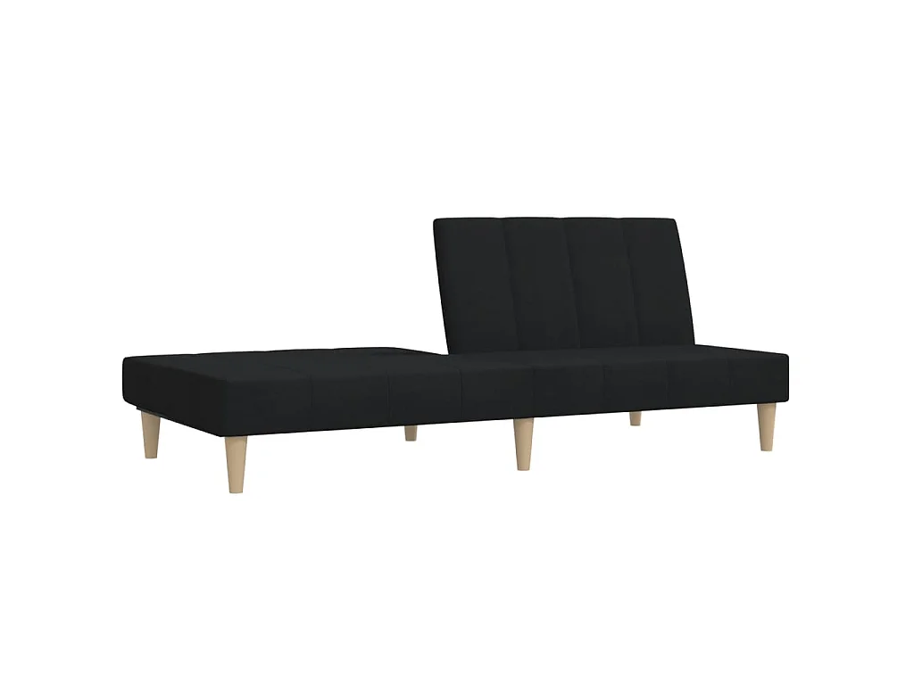 Sofá cama de 2 plazas tela negro