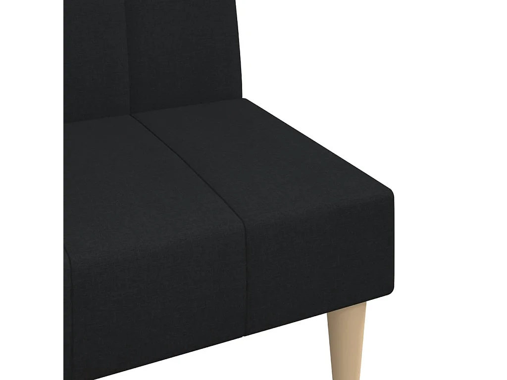 Sofá cama de 2 plazas tela negro