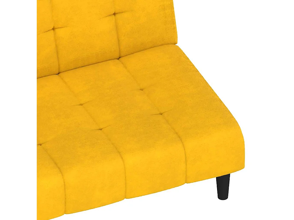Schlafsofa 2-Sitzer Gelb Samt
