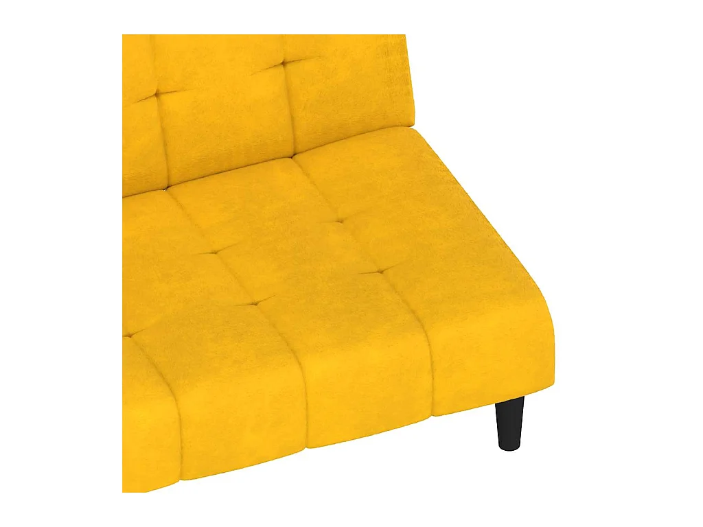 Sofá cama de 2 plazas terciopelo amarillo