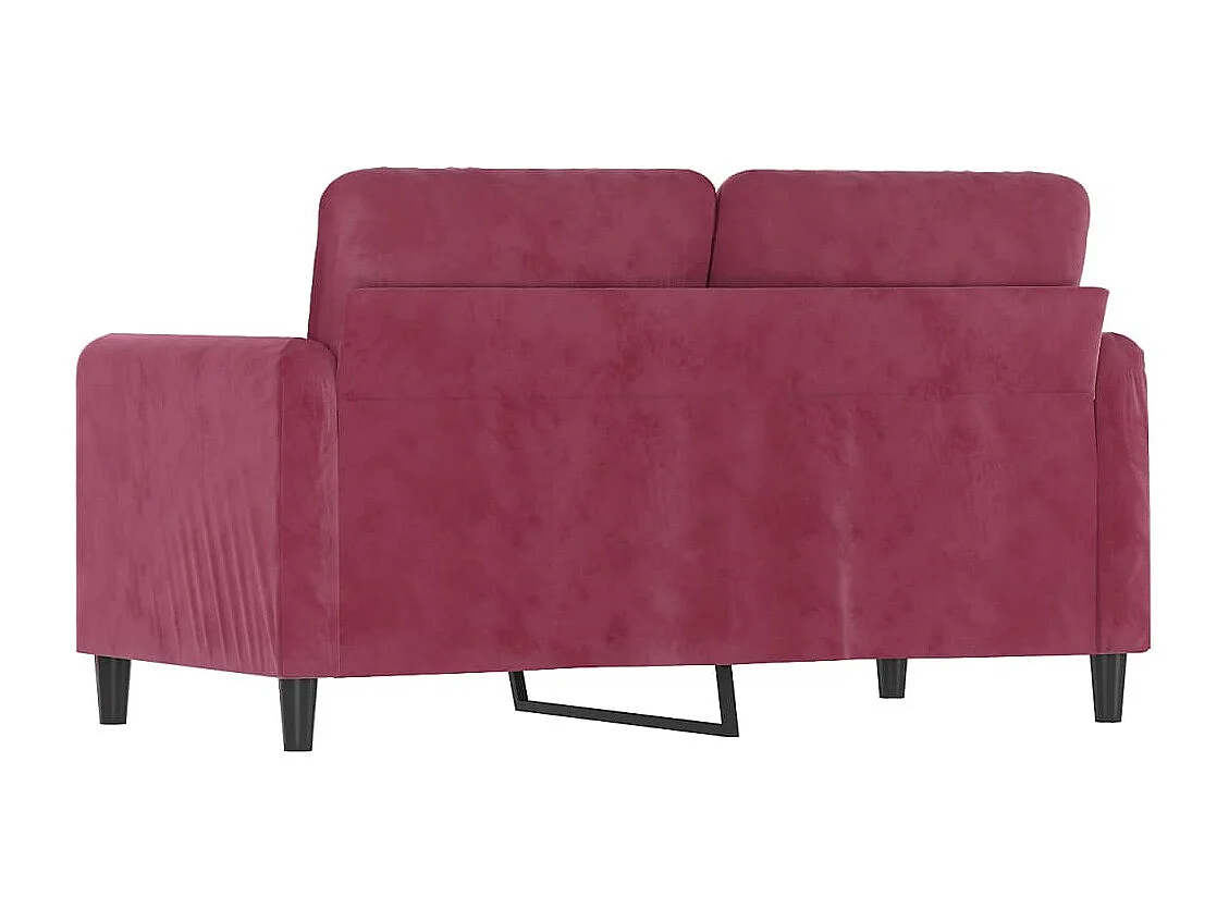 2-Sitzer-Sofa Weinrot 120 cm Samt