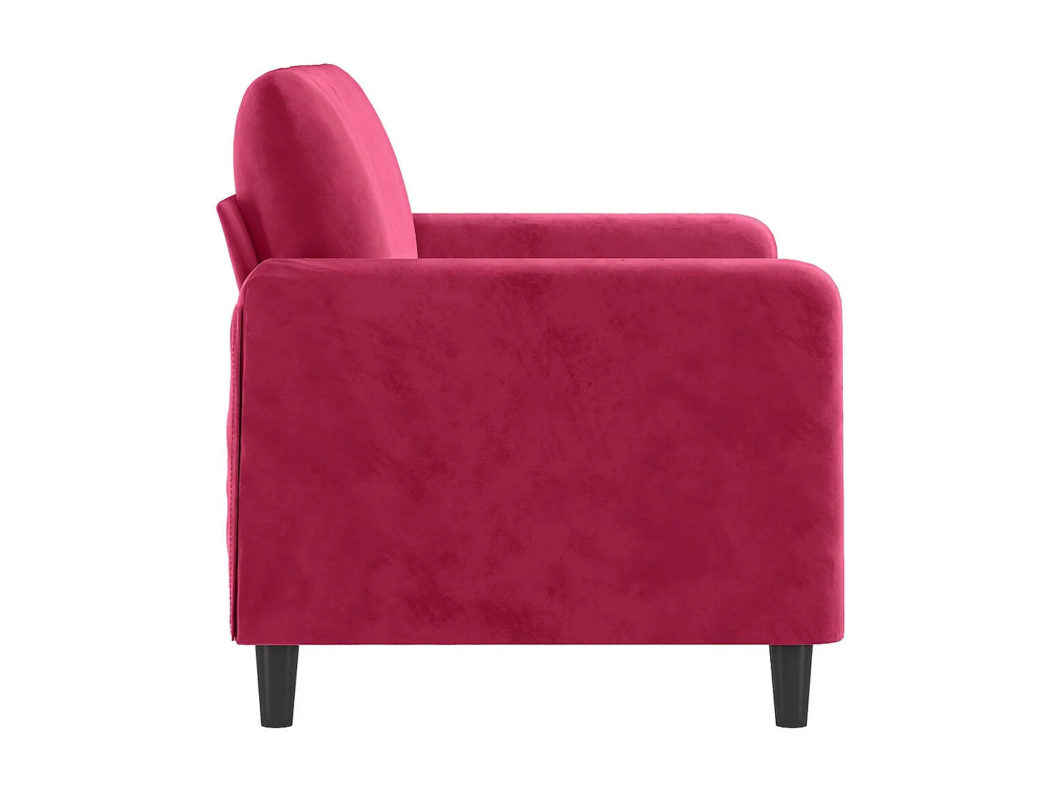 Sofá de 2 plazas de terciopelo rojo tinto 120 cm