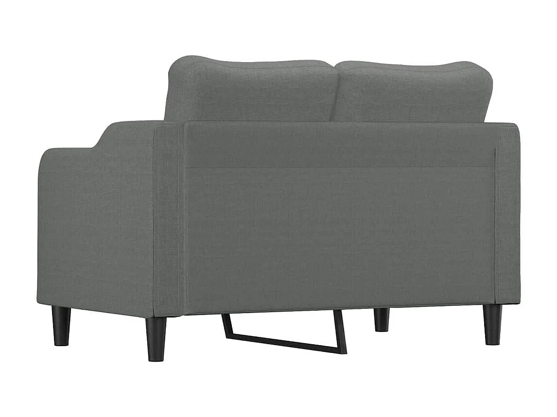 Canapé à 2 places Gris foncé 120 cm Tissu