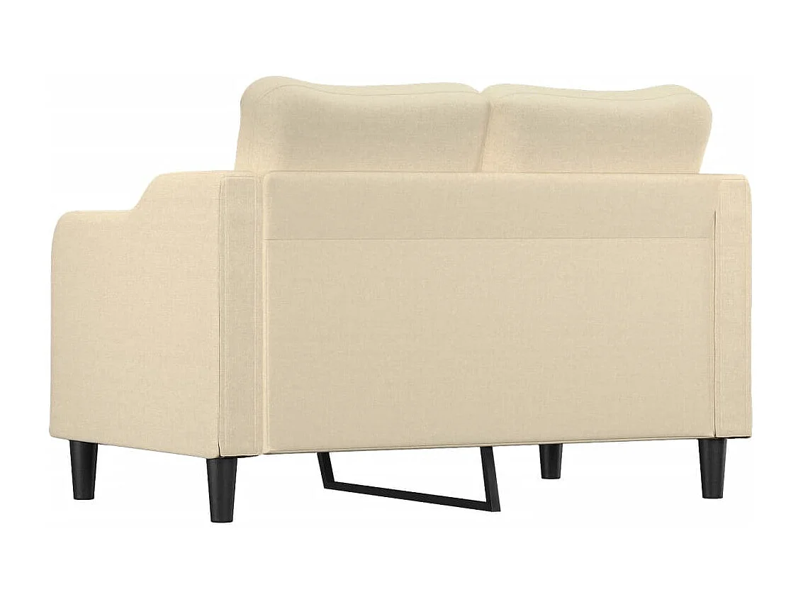 Sofá de 2 plazas de tela color crema 120 cm