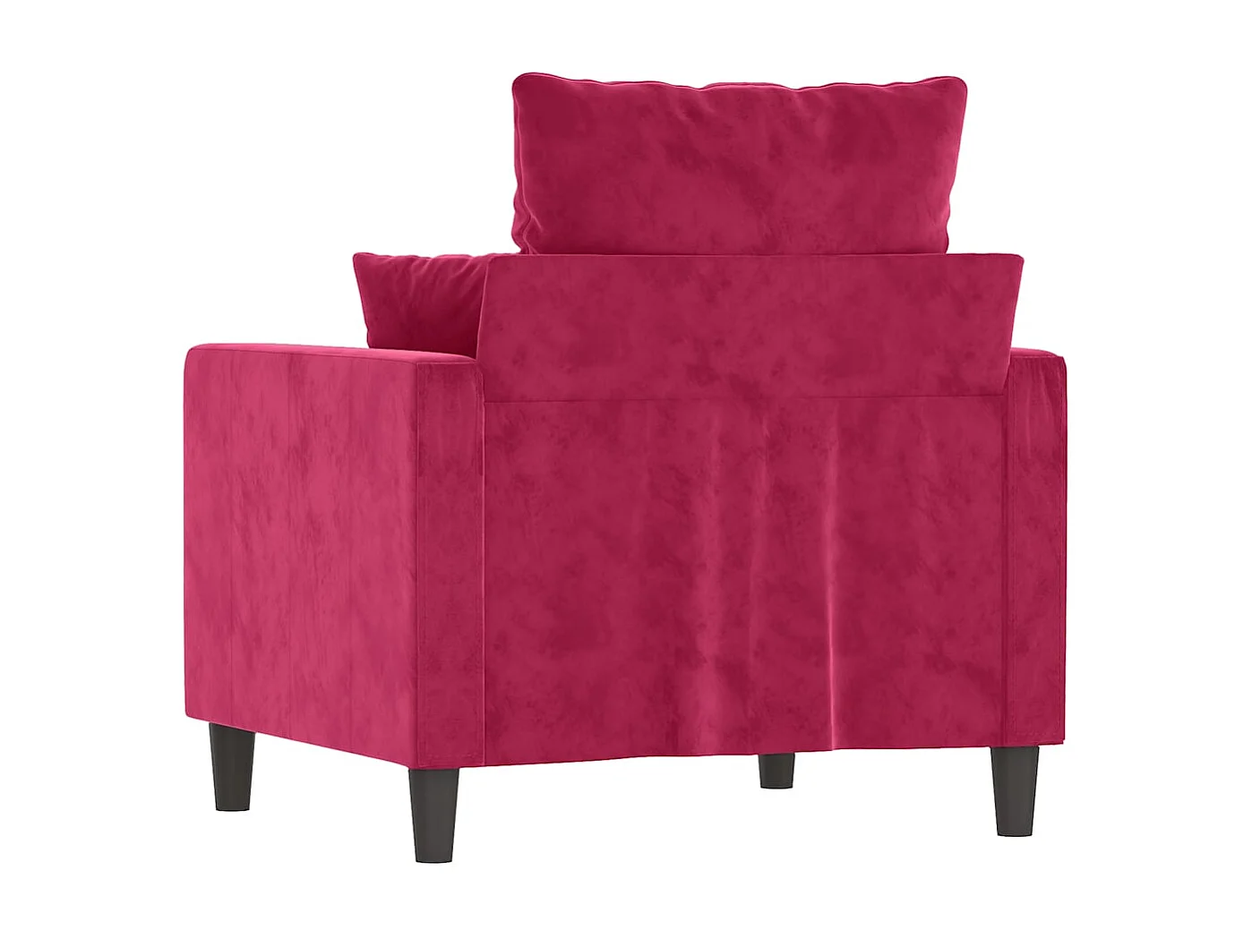 Fauteuil Rouge bordeaux 60 cm Velours