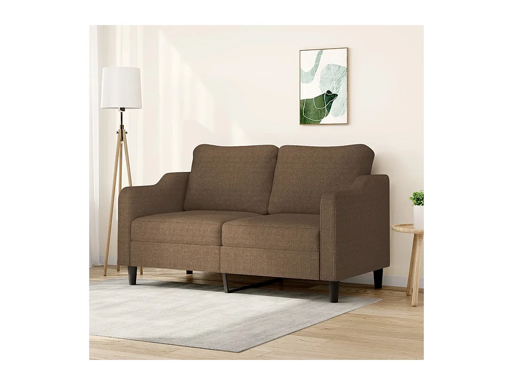 2-Sitzer-Sofa Braun 140 cm Stoff
