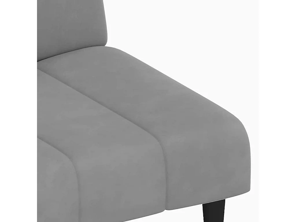 Canapé convertible clic-clac 2 places en velours gris clair