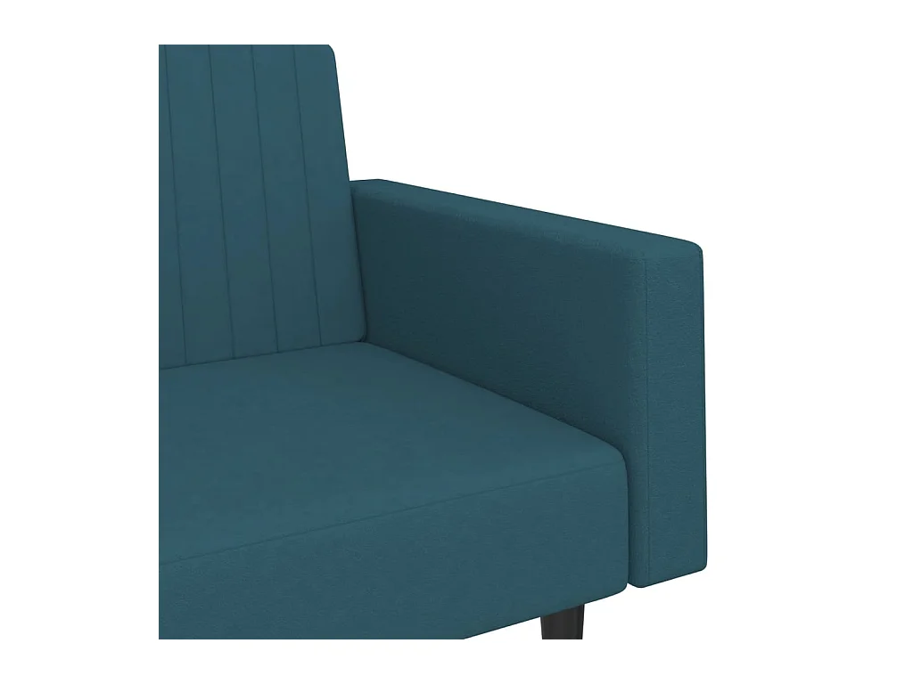 Schlafsofa 2-Sitzer Blau Samt