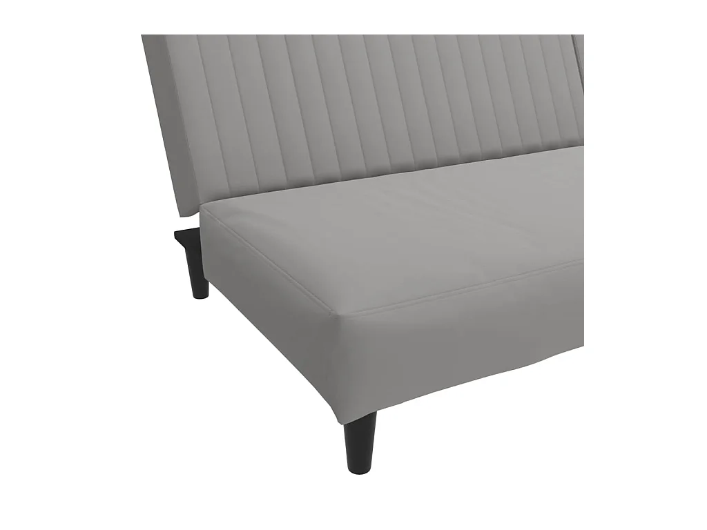 Schlafsofa 2-Sitzer Hellgrau Samt