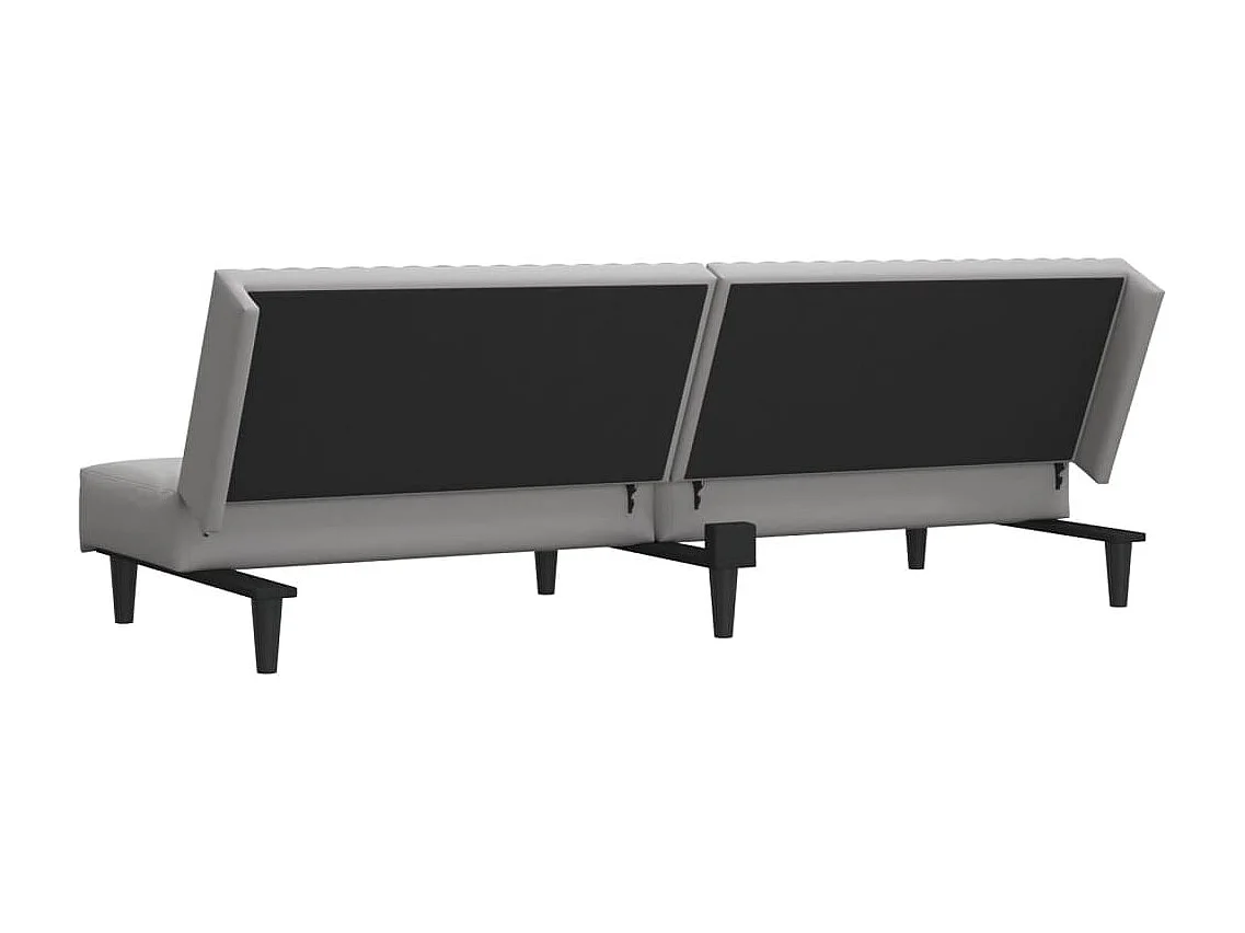 Canapé-lit à 2 places gris clair velours