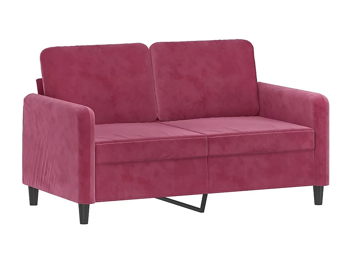 Set di Divani 3 pz Rosso Vino in Velluto
