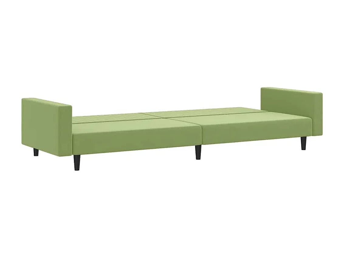 Canapé-lit à 2 places vert clair velours