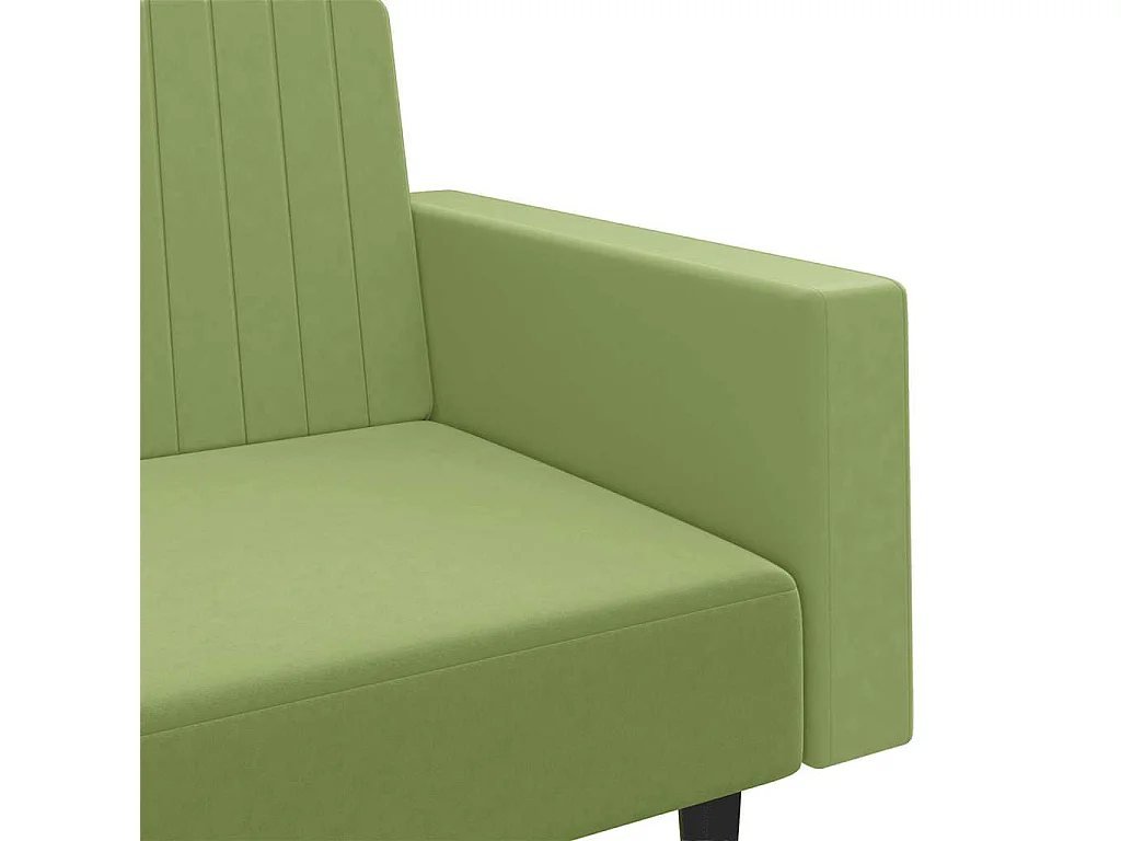 Canapé-lit à 2 places vert clair velours
