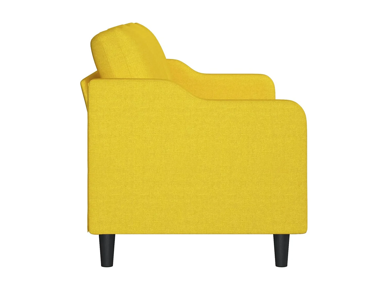 Sofá de 3 lugares 180 cm tecido amarelo-claro