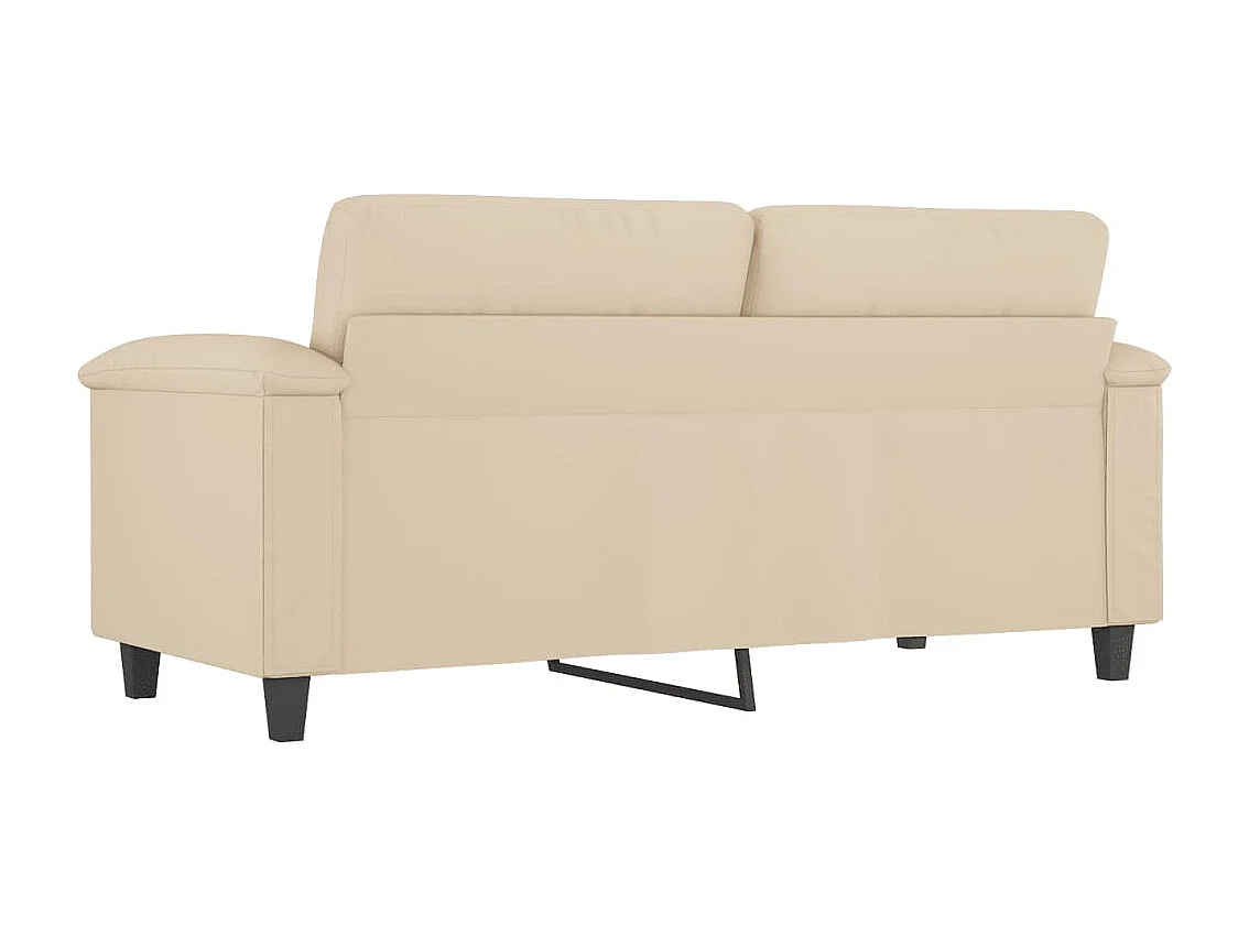 2-Sitzer-Sofa Creme 140 cm Mikrofasergewebe