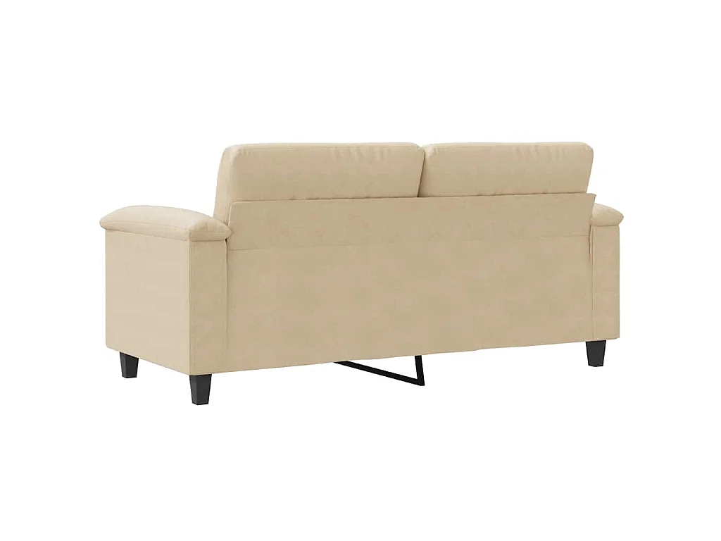 2-Sitzer-Sofa Creme 140 cm Mikrofasergewebe