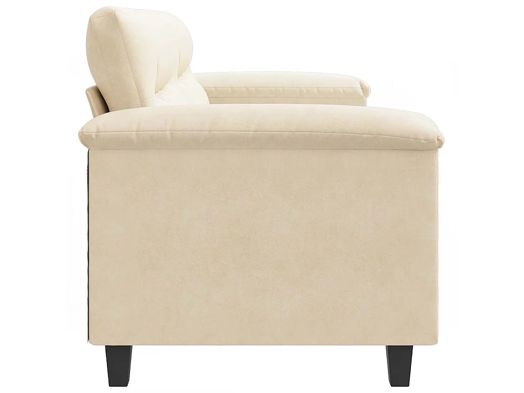 2-Sitzer-Sofa Creme 140 cm Mikrofasergewebe